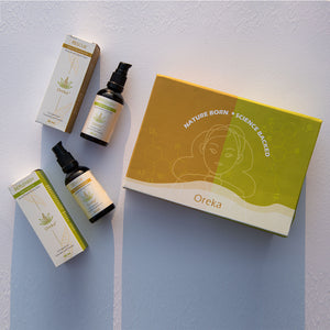 Oreka CBD wellness box with Rescue and Replenish